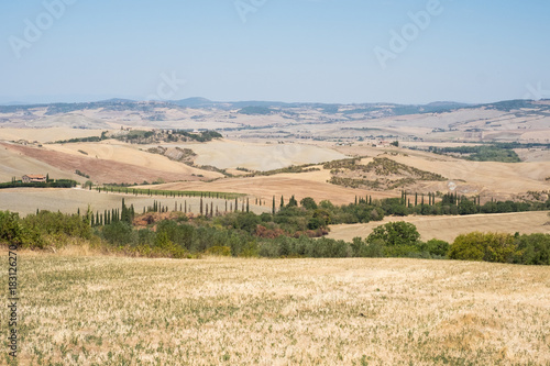 Plowed field ready to be cultivated in Val d Orcia  Tuscany