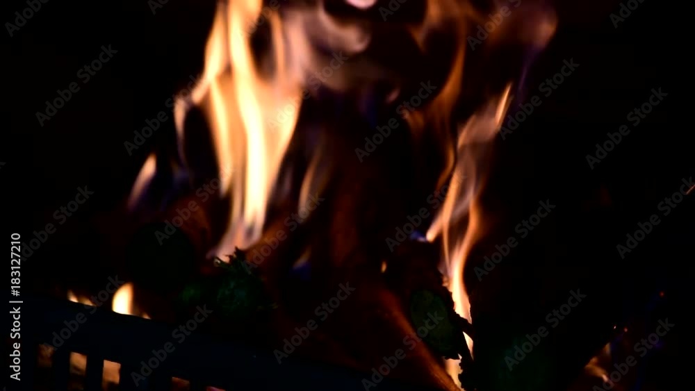 fire in the fireplace fire in the fireplace
