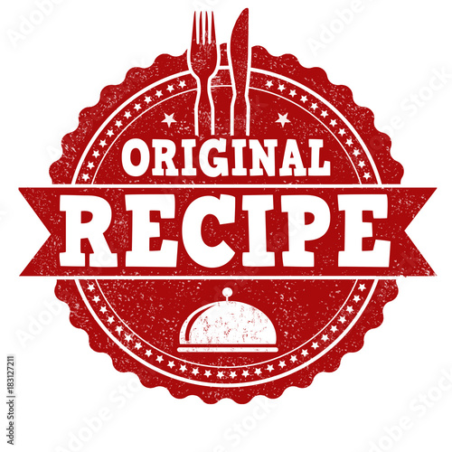 Original recipe grunge rubber stamp