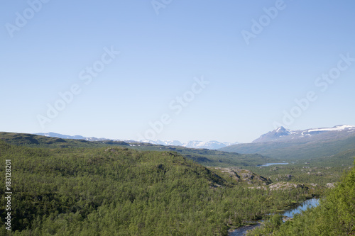 The beginning of Skibotndalen, view from the southeast, Norway photo