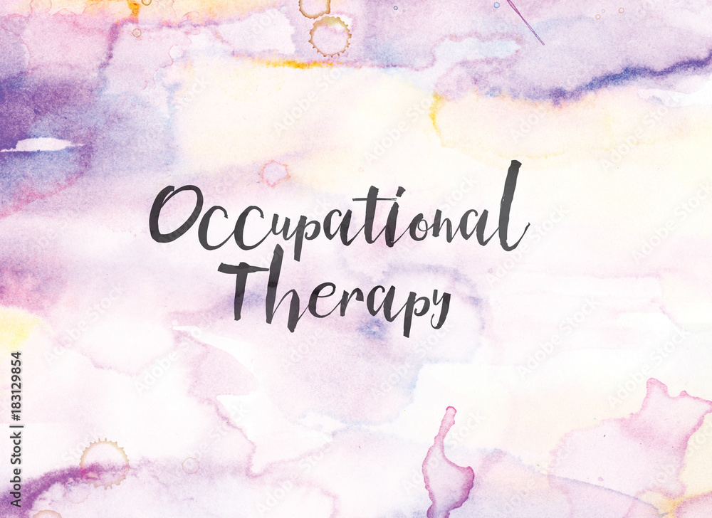 Occupational Therapy Concept Watercolor and Ink Painting