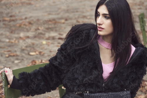 Fashion portrait of young beautiful woman.