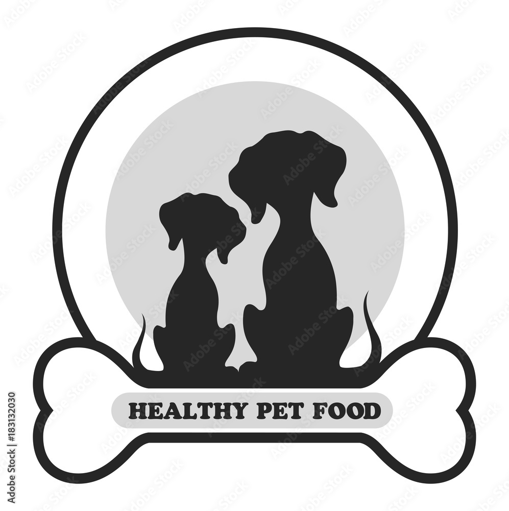 label for dog food vector illustration. Stock Vector | Adobe Stock