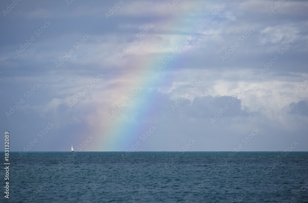 Rainbow Over Sea, Antigua