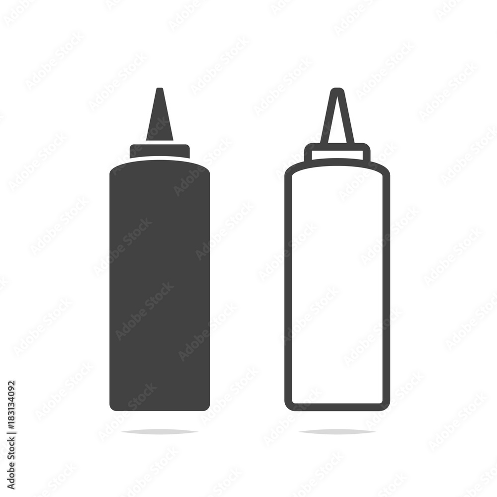 Ketchup and mustard icon vector