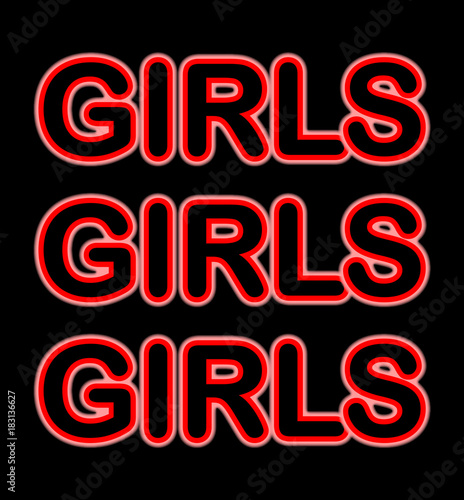 Girls Red Neon Sign