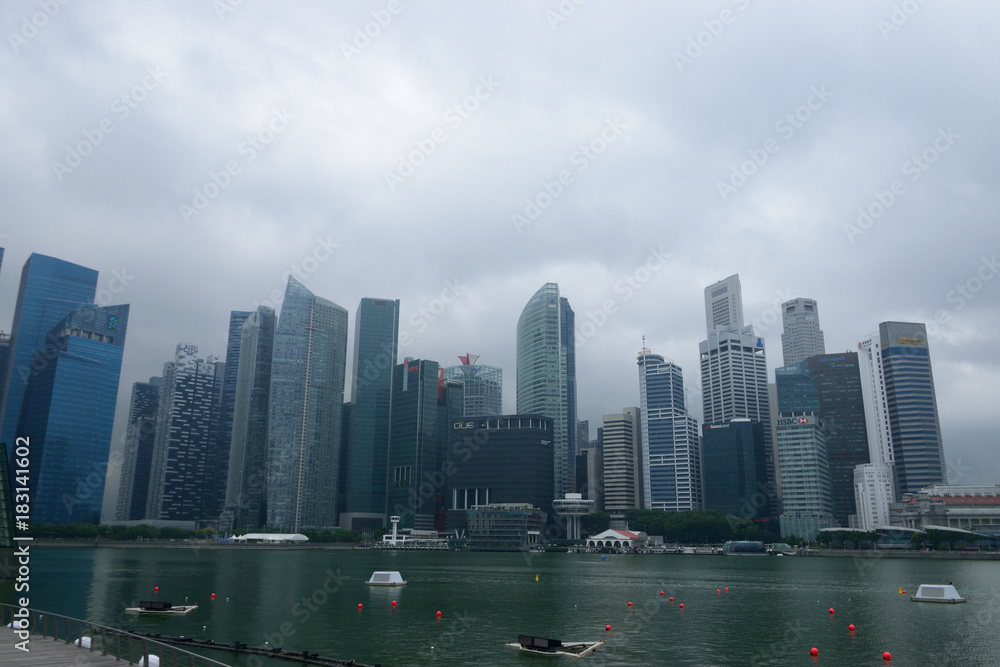Fototapeta premium Krajobraz Singapuru