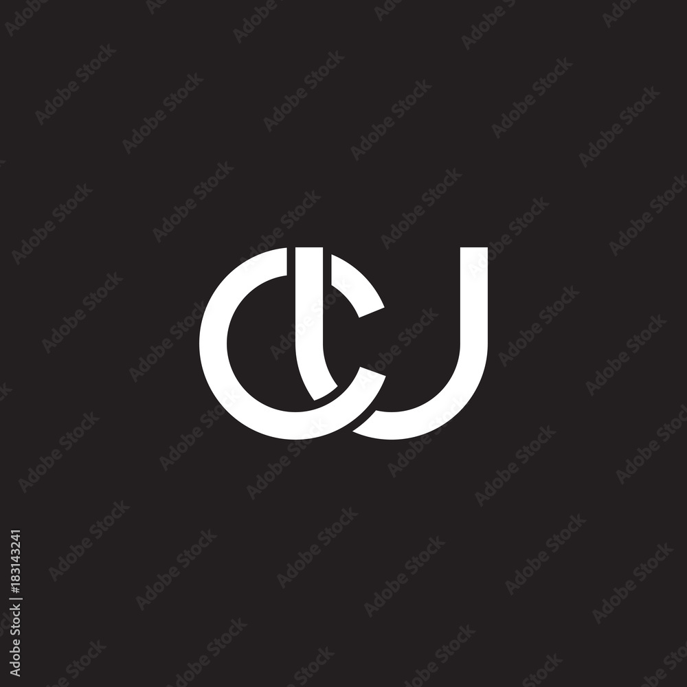 Initial lowercase letter cu, overlapping circle interlock logo, white color on black background Initial lowercase letter cu, overlapping circle interlock logo, white color on black background