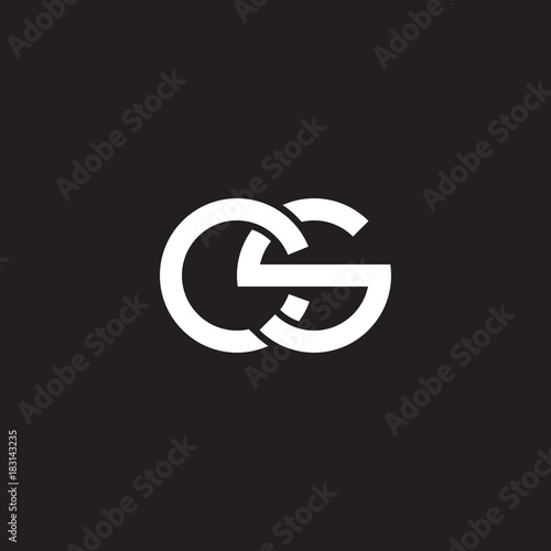 Initial lowercase letter cs, overlapping circle interlock logo, white color on black background