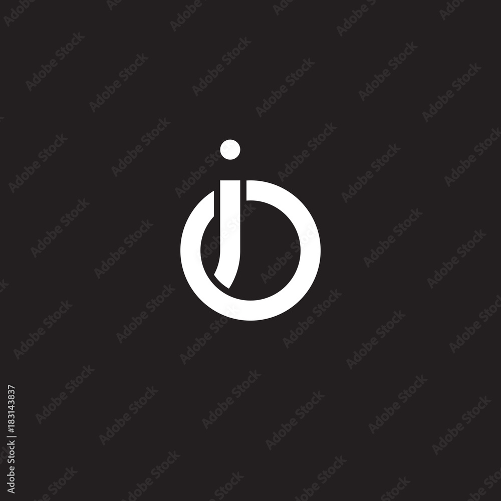 Initial lowercase letter io, oi, overlapping circle interlock logo ...
