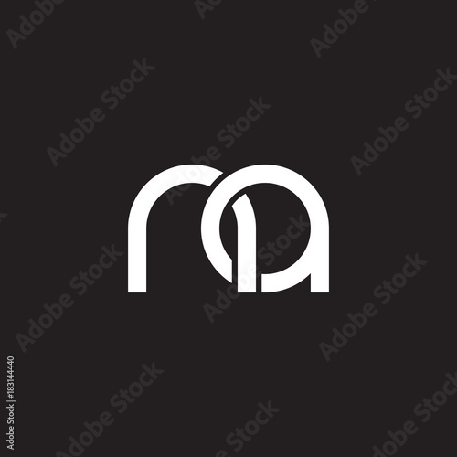 Initial lowercase letter na, overlapping circle interlock logo, white color on black background
