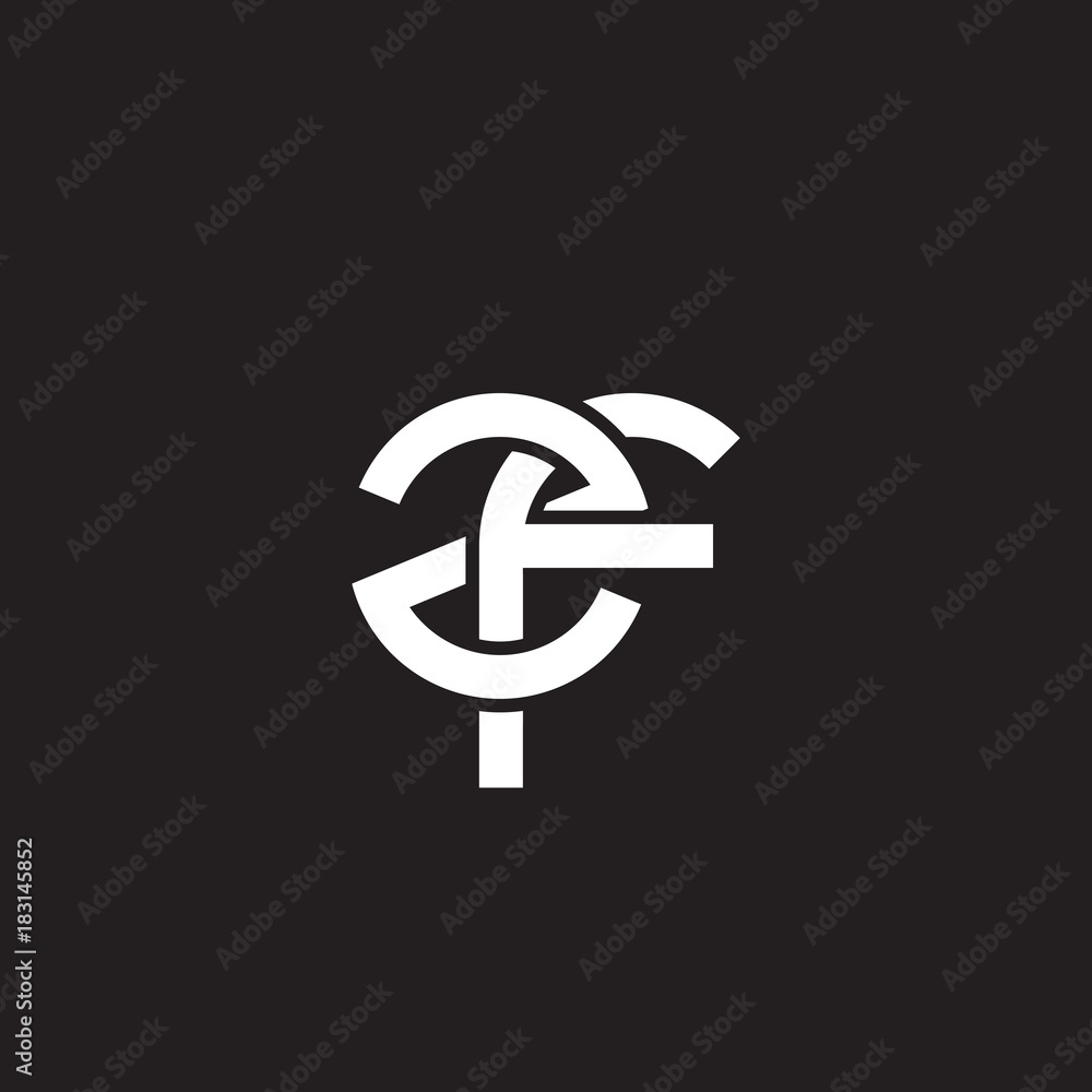 Initial lowercase letter zf, overlapping circle interlock logo, white color on black background Initial lowercase letter zf, overlapping circle interlock logo, white color on black background