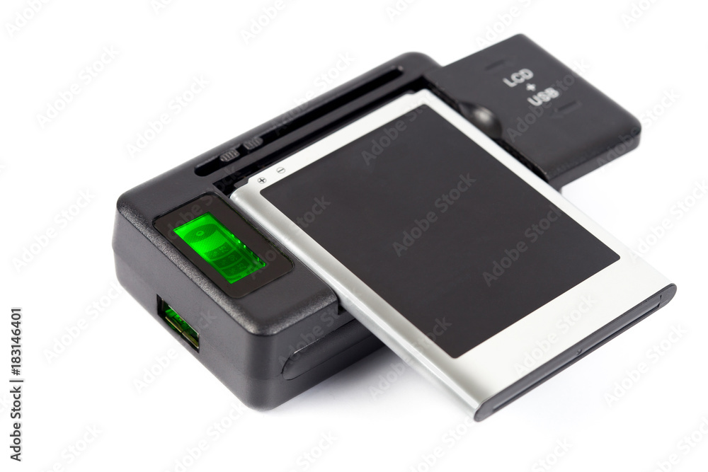 Multi function mobile usb charger on white background. Multi function mobile usb charger on white background.