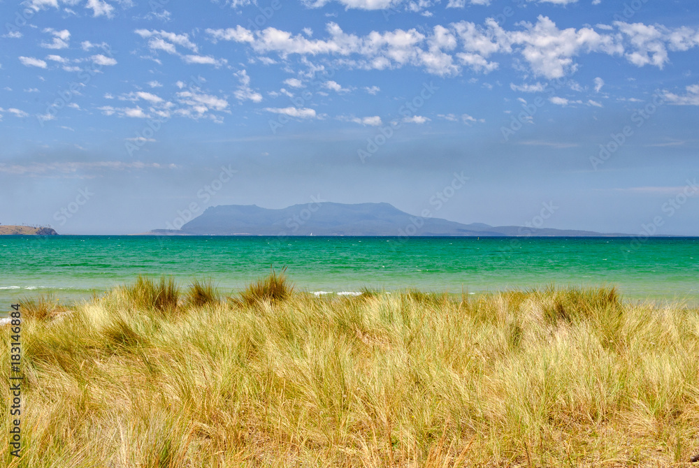 Maria Island as seen from Raspins Beach in Orford - Tasmania, Australia