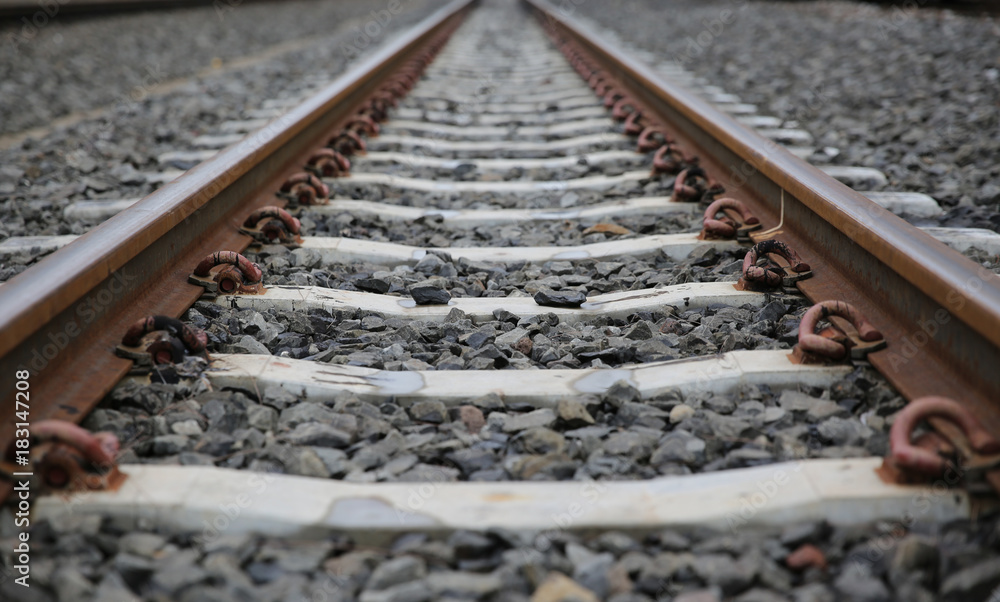 close up shot railroad tracks at Khonkaen, Thailand,. close up shot railroad tracks at Khonkaen, Thailand,.