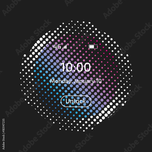 Halftone watches illustration