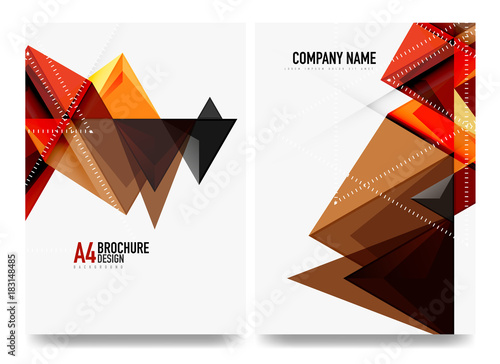 Business brochure cover layout, flyer a4 template