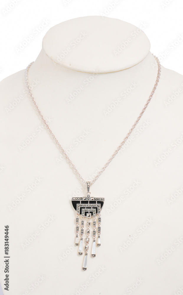 necklace isolated on a white background necklace isolated on a white background