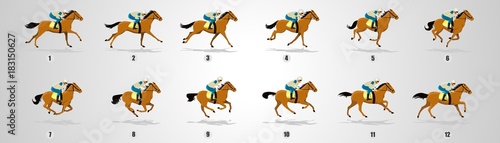Horse Run cycle, Animation, Sprites, Sprites sheets, Animation frames, sequence,  © AryanRaj