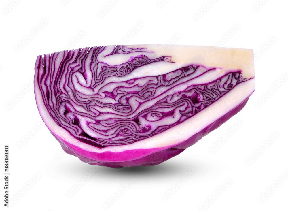 sliced red cabbage isolated on white sliced red cabbage isolated on white