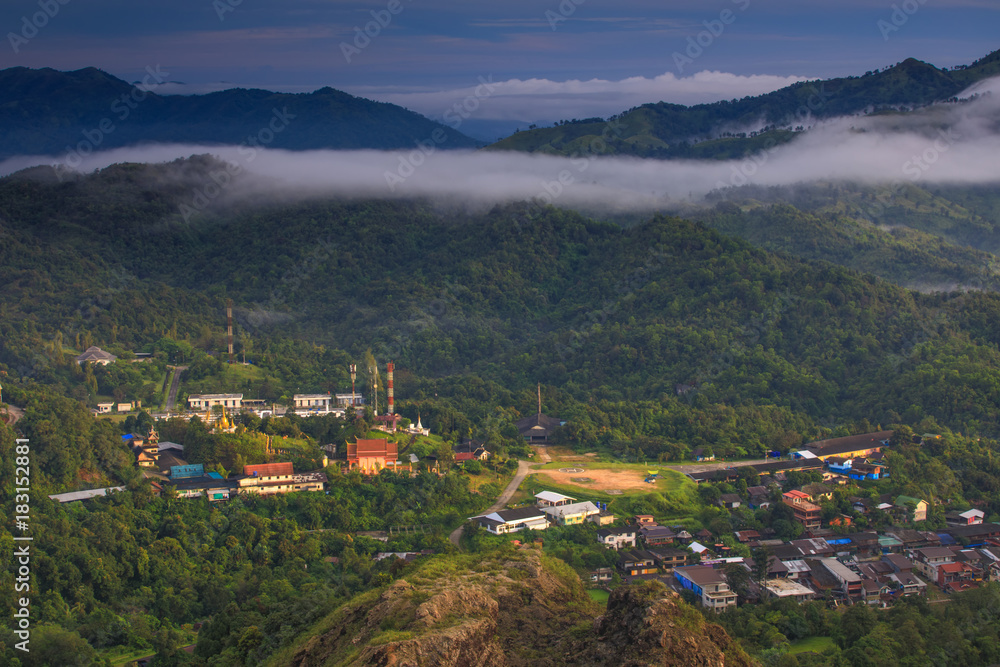 Landscape  of Ban-e-tong, The village of tin mining near border of Myanmar and Thailand.