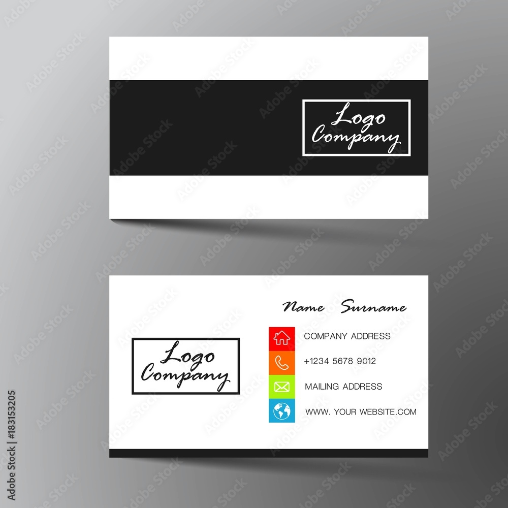 Modern business card template design. With inspiration from the abstract. Contact card for company. Two sided. Vector illustration. Modern business card template design. With inspiration from the abstract. Contact card for company. Two sided. Vector illustration.