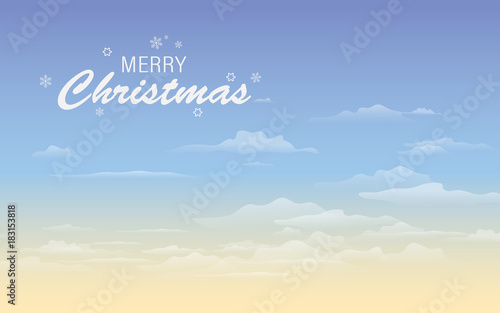 Christmas greeting card text. Merry Christmas lettering illustration.