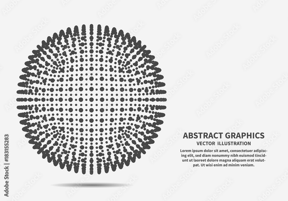 Sphere, vector illustration. Network connections.