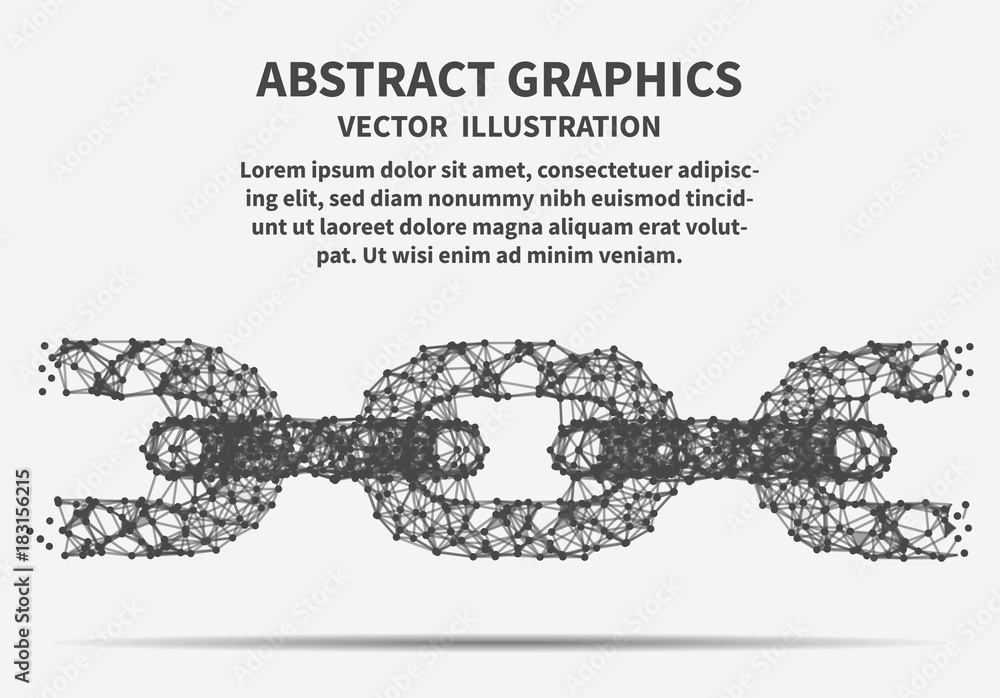 Obraz premium Digital chain, vector illustration. Network connections.
