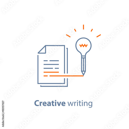 Learning course, creative writing and storytelling concept, education assignment, brief summary
