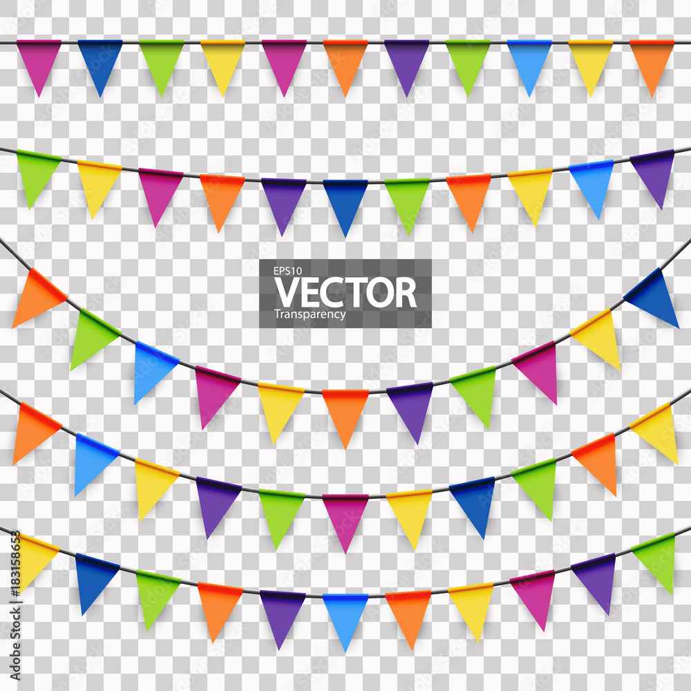 Fototapeta premium party garlands colored