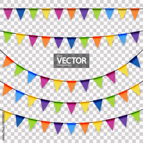 party garlands colored