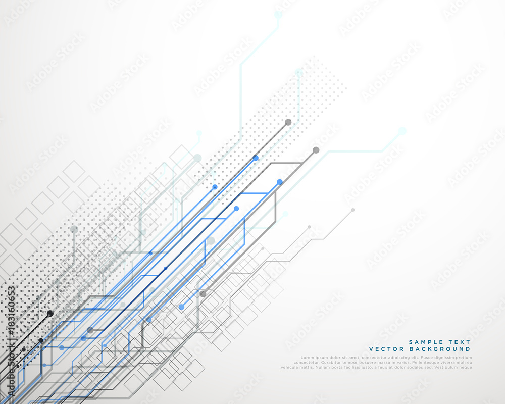 technology network lines vector background