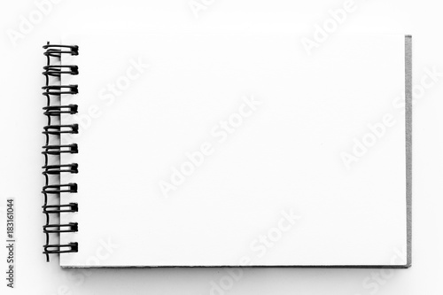 Note book paper white blank pages sketch book