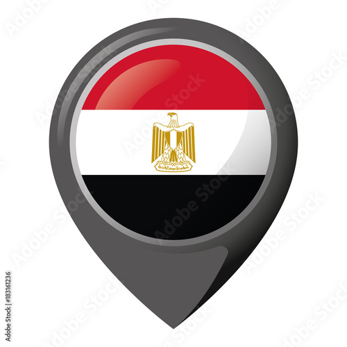 Free Download Icon representing location pin with the flag of Egypt. Ideal for catalogs of institutional materials and geography - GFXLoad