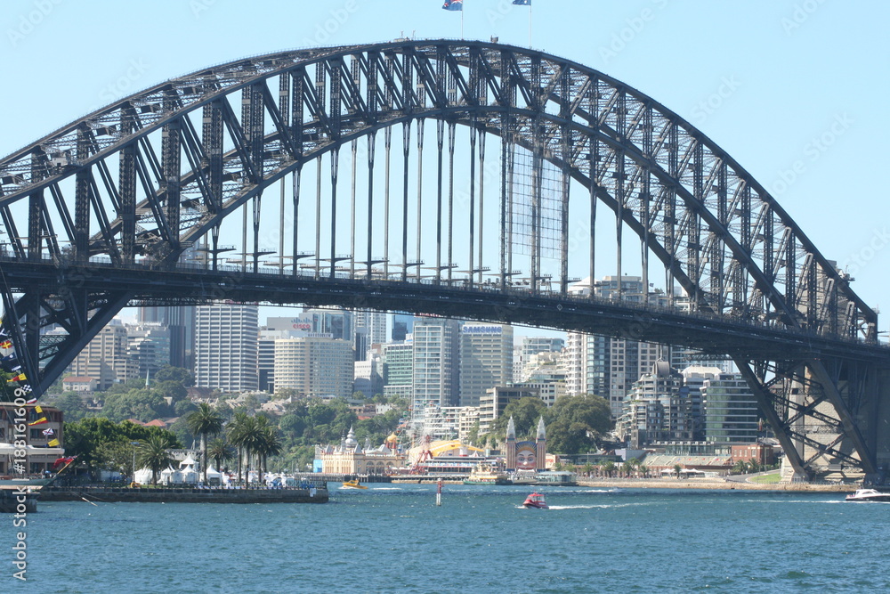 Sydney Australia Boat Speed Bridge Wonder Modern Architecture Iron Sea