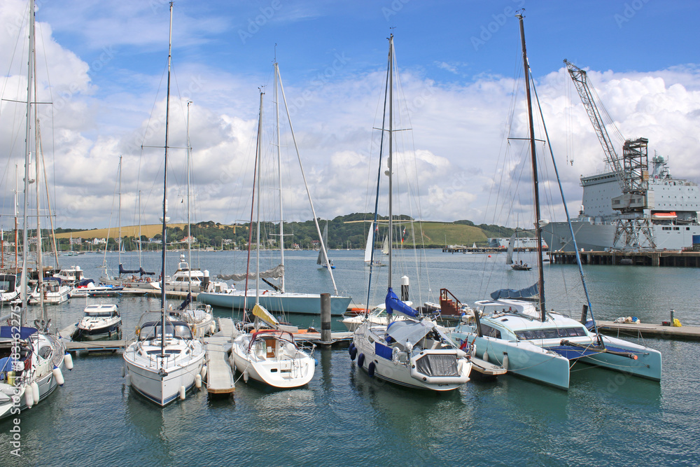 Yachts in Falmouth Harbour