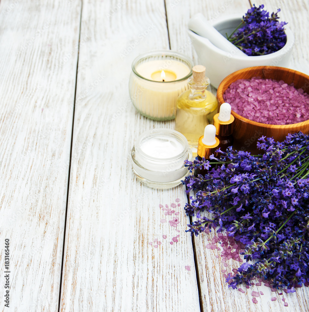 Spa products with lavender Spa products with lavender