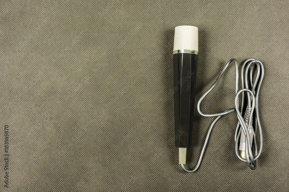 Naklejka premium Retro microphone for recording in the studio.