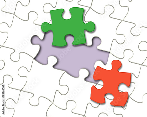 Jigsaw puzzle with missing pieces
