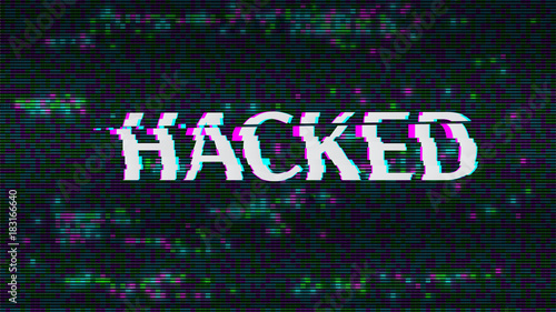 Fotografia Hacked. Glitched. Abstract Digital Background.