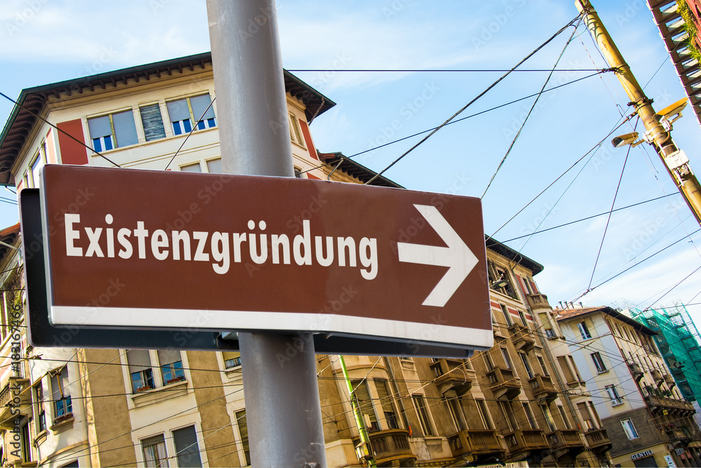 Fototapeta premium Schild 223 - Existenzgründung