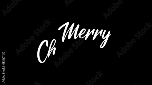 Merry Christmas Handwriting Animation. Calligraphy motion graphics. Merry Christmas Flat animation. Available in 4K FullHD and HD video 2D render footage.