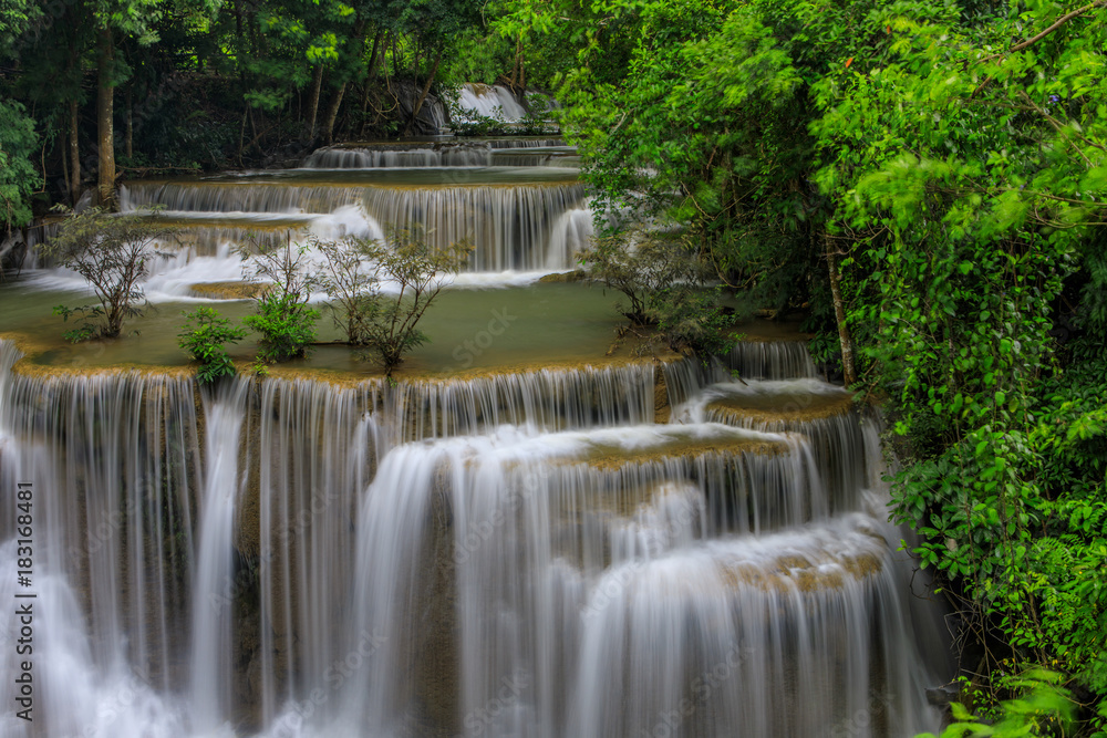 Huai-mae-kha-min waterfall, Beautiful waterwall in nationalpark of Kanchanaburi province, ThaiLand. Huai-mae-kha-min waterfall, Beautiful waterwall in nationalpark of Kanchanaburi province, ThaiLand.