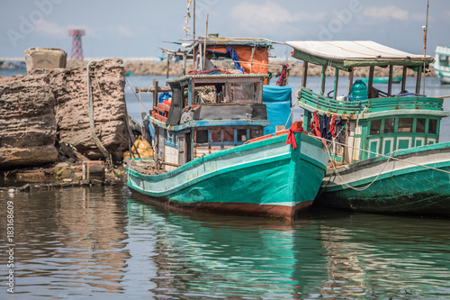 Vietnamese boats mooring