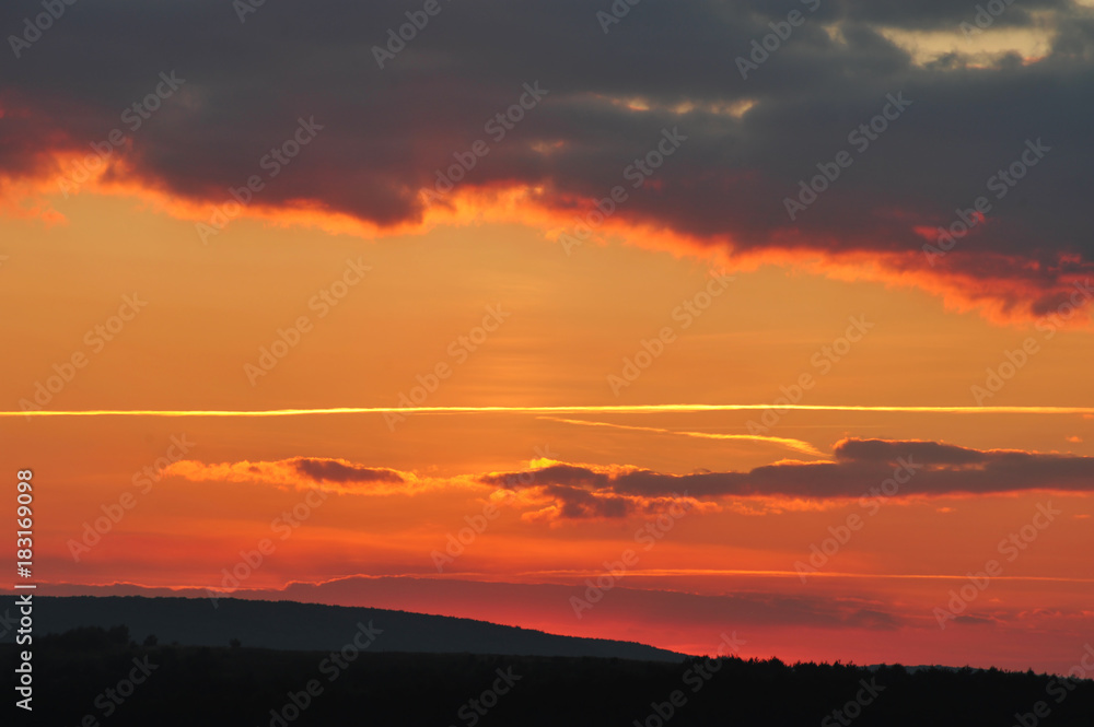Beautiful dramatic sunset - soft selected focus Beautiful dramatic sunset - soft selected focus