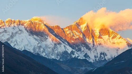 Mount. Everest, 8845m highest mountain. photo