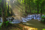 Kerng-kra-Vea waterfall, Beautiful waterwall in  nationalpark of Kanchanaburi province, ThaiLand.