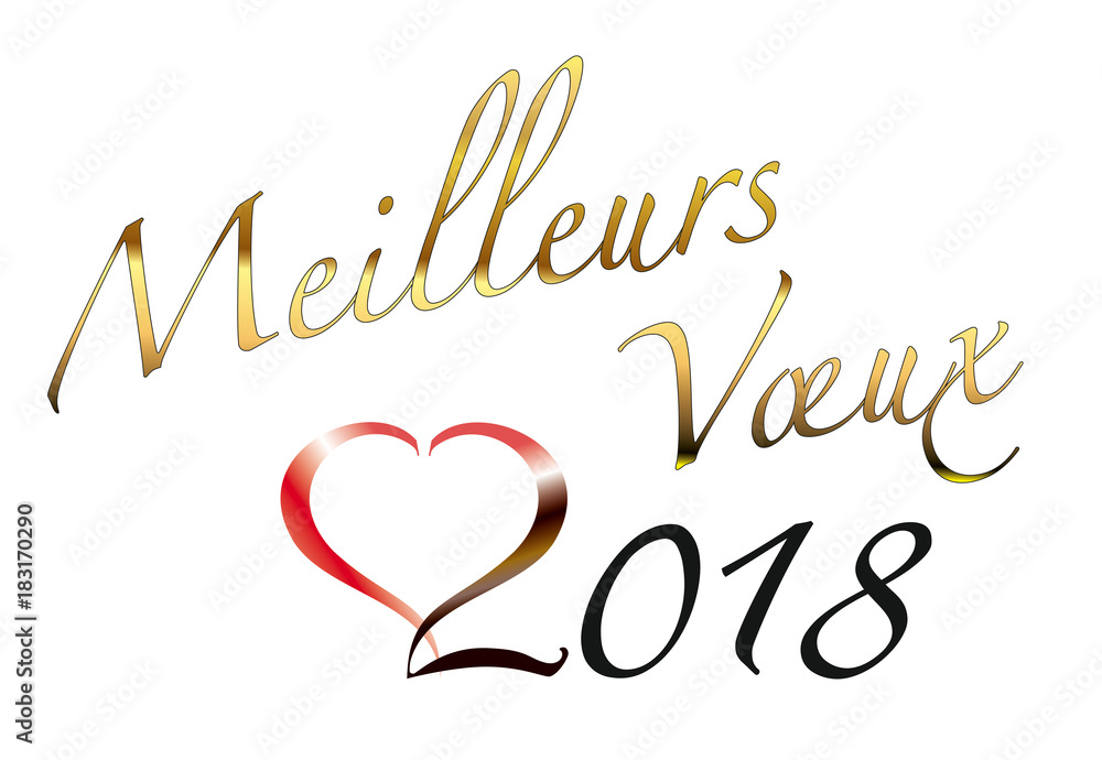 MEILLEURS VOEUX 2018 doré