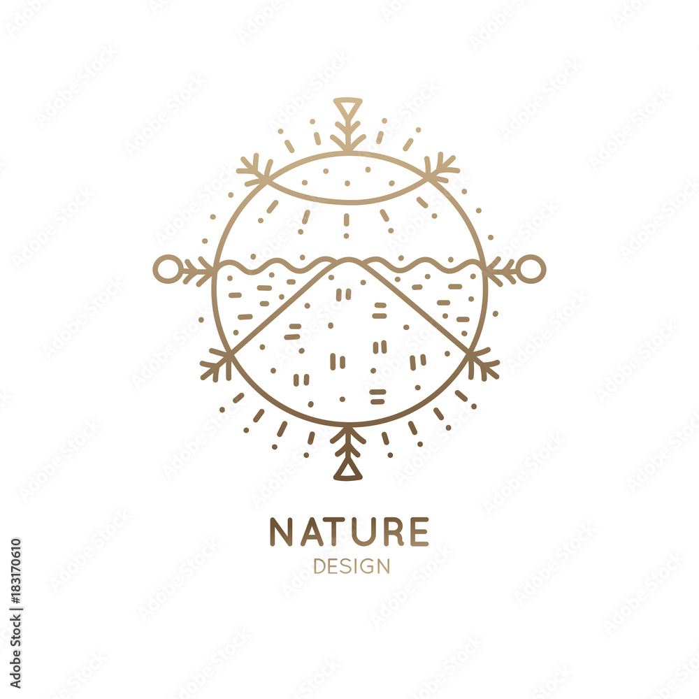 Fototapeta premium Logo sacred landscape